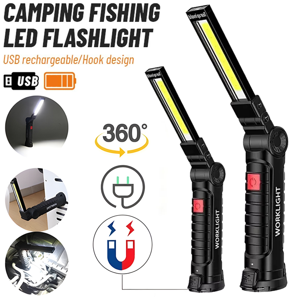 Outdoor Lighting Hooks - LED COB El Feneri USB Şarj