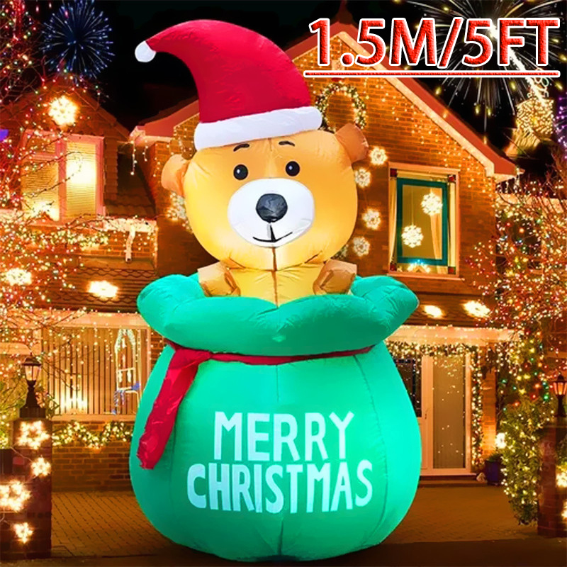 Xmas Outdoor Lighting Decorations - LED ışıkları ile 5FT noel şişme