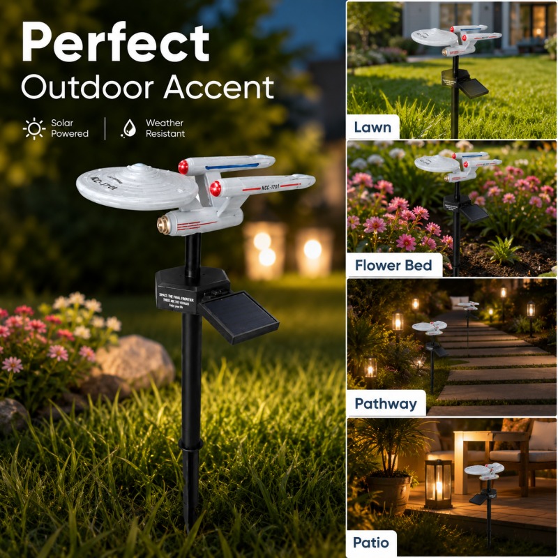 Star Trek USS Enterprise Solar - Outdoor Lighting Yard Stakes incelemesi ve fiyatı