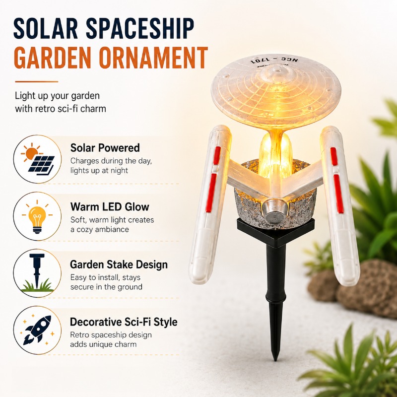 Star Trek USS Enterprise Solar - Outdoor Lighting Yard Stakes incelemesi ve fiyatı
