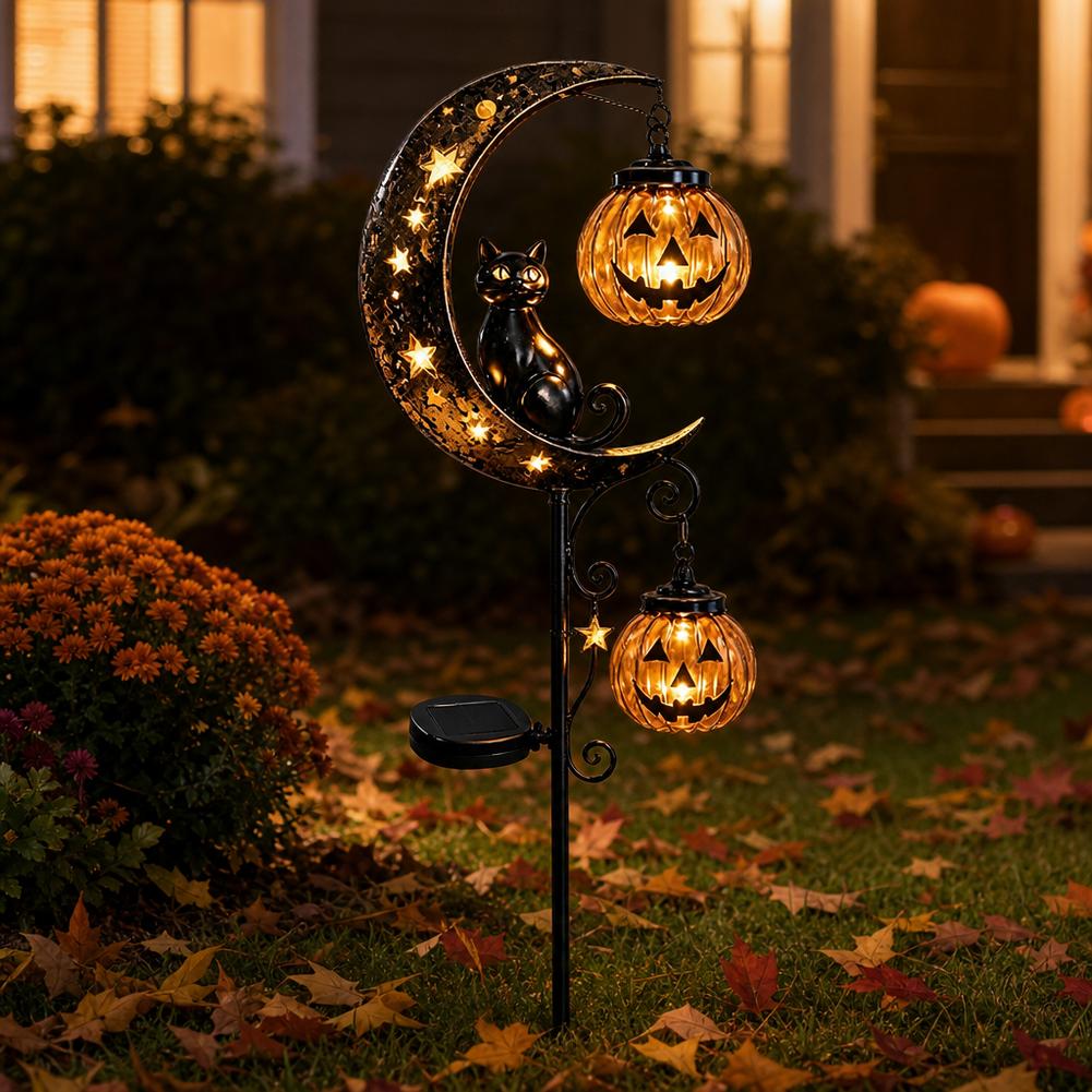 Cadılar Bayramı Siyah Kedi Ay  - Outdoor Lighting Yard Stakes incelemesi ve fiyatı