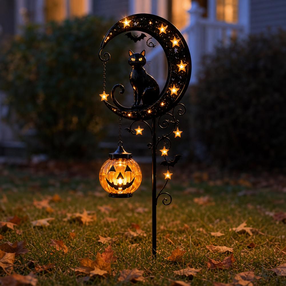Cadılar Bayramı Siyah Kedi Ay  - Outdoor Lighting Yard Stakes incelemesi ve fiyatı