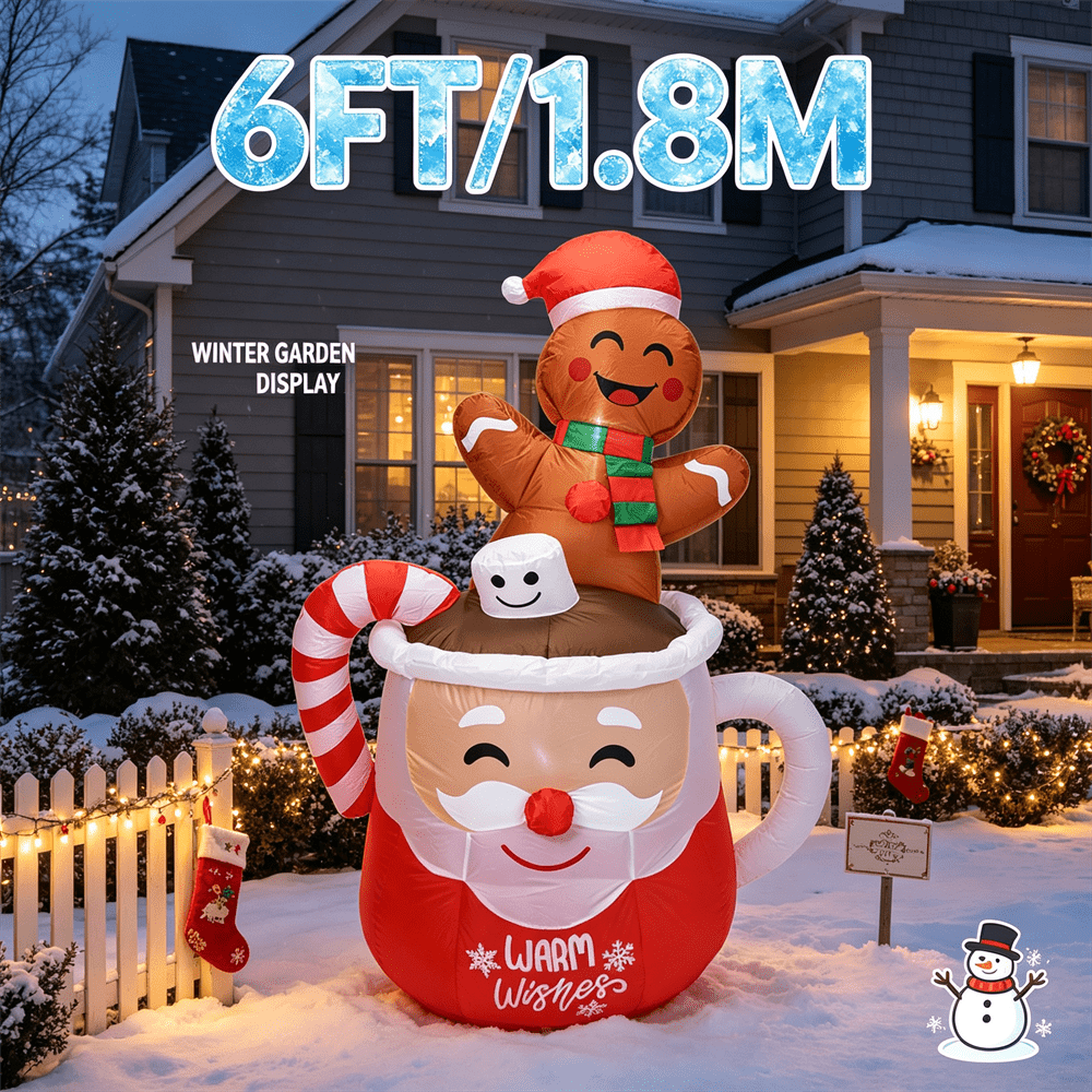 6FT Noel Şişme Oyuncak LED Işı - Xmas Outdoor Lighting Decorations incelemesi ve fiyatı