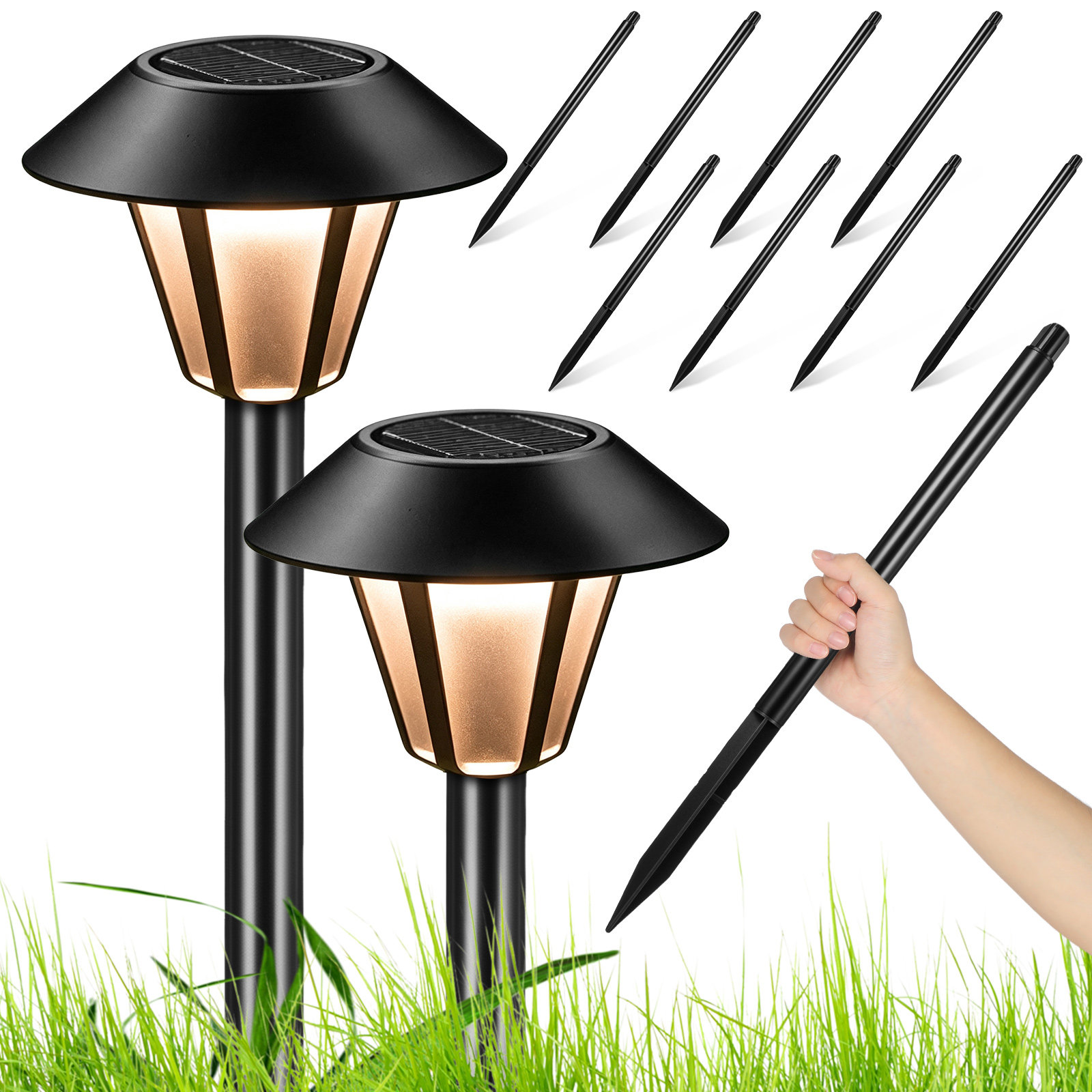 8'li Set Güneş Enerjili Bahçe  - Outdoor Lighting Yard Stakes incelemesi ve fiyatı