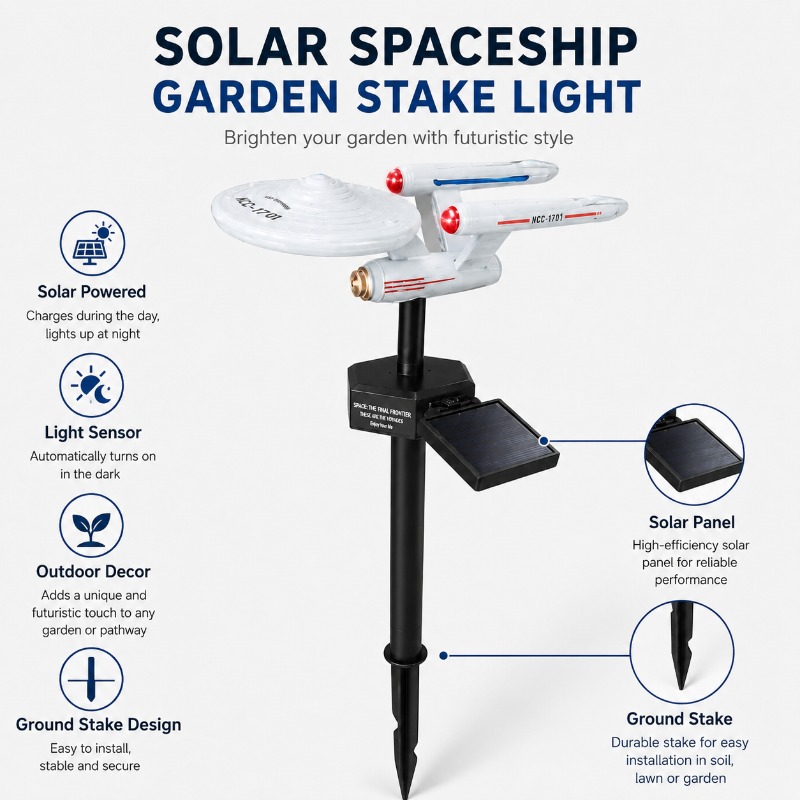 Star Trek USS Enterprise Solar - Outdoor Lighting Yard Stakes incelemesi ve fiyatı