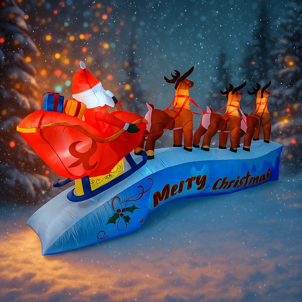 11.8FT Noel Baba Ren Geyiği Kı - Xmas Outdoor Lighting Decorations incelemesi ve fiyatı