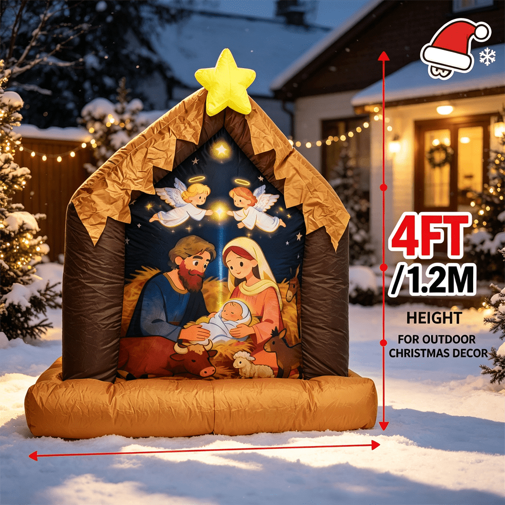 4FT Noel Şişme Oyuncak LED Işı - Xmas Outdoor Lighting Decorations incelemesi ve fiyatı