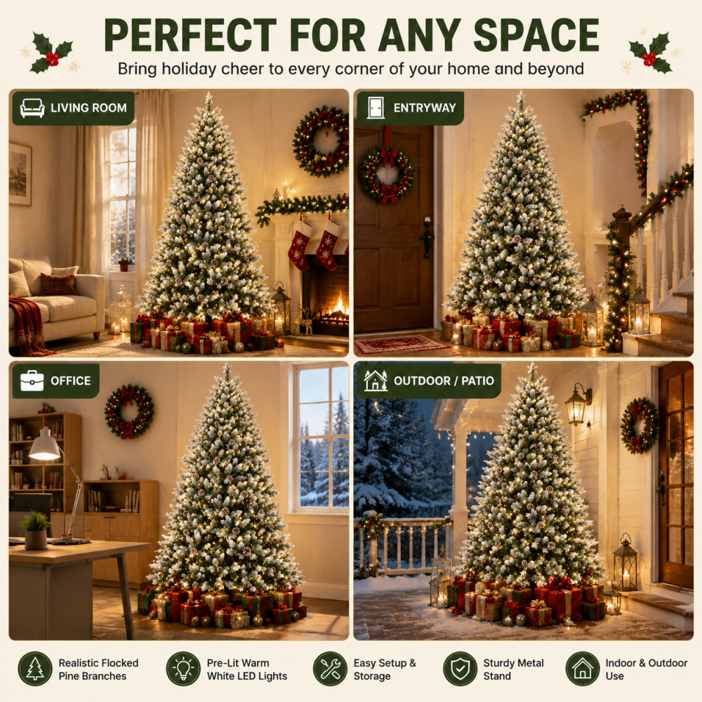 Önceden Aydınlatmalı, Karlı Ya - Xmas Outdoor Lighting Decorations incelemesi ve fiyatı