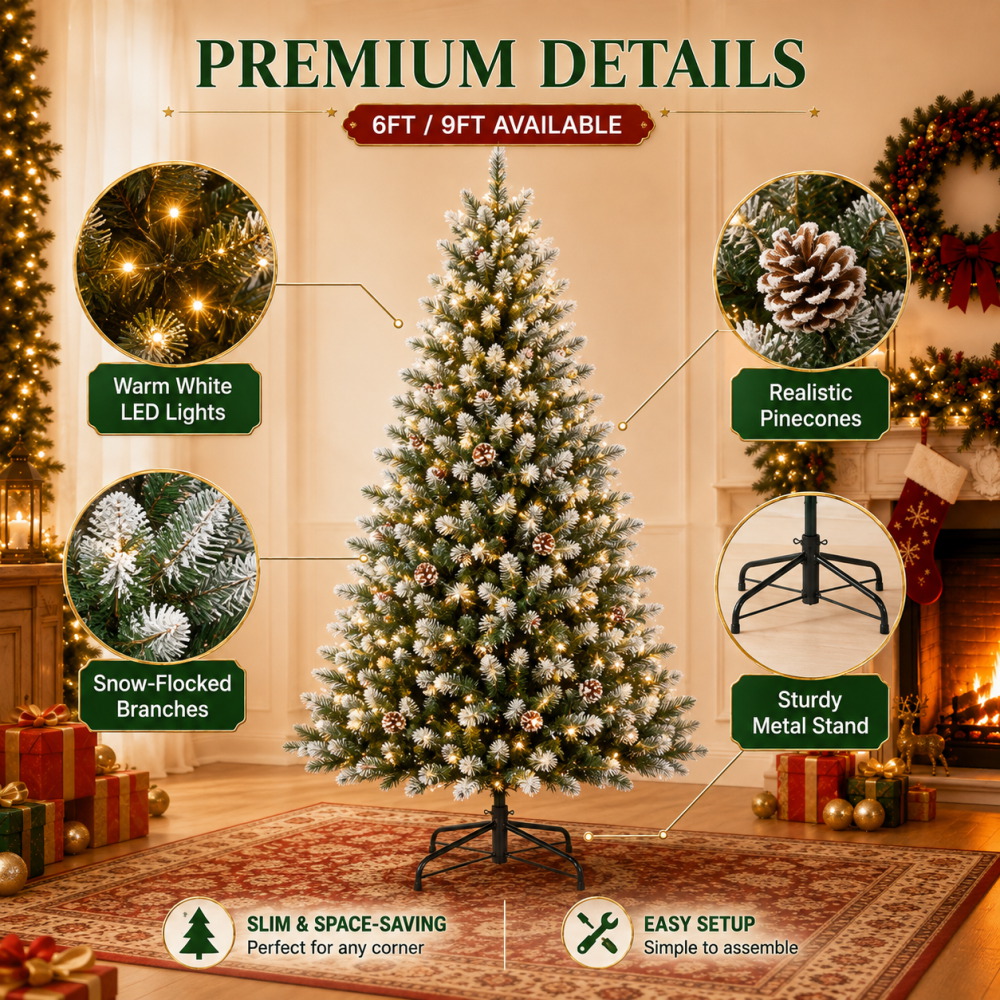 Önceden Aydınlatmalı, Karlı Ya - Xmas Outdoor Lighting Decorations incelemesi ve fiyatı