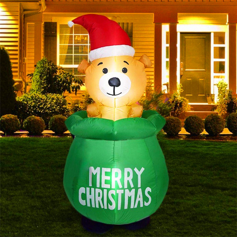 LED ışıkları ile 5FT noel şişm - Xmas Outdoor Lighting Decorations incelemesi ve fiyatı