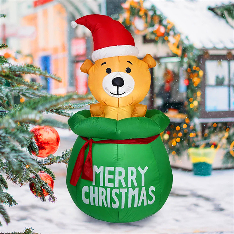 LED ışıkları ile 5FT noel şişm - Xmas Outdoor Lighting Decorations incelemesi ve fiyatı