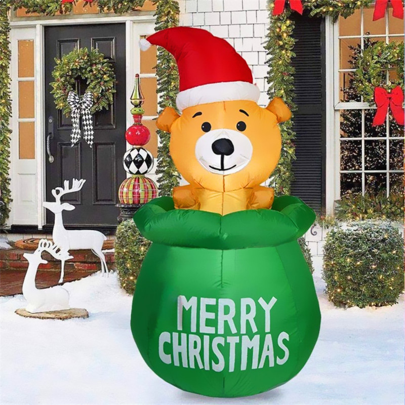 LED ışıkları ile 5FT noel şişm - Xmas Outdoor Lighting Decorations incelemesi ve fiyatı